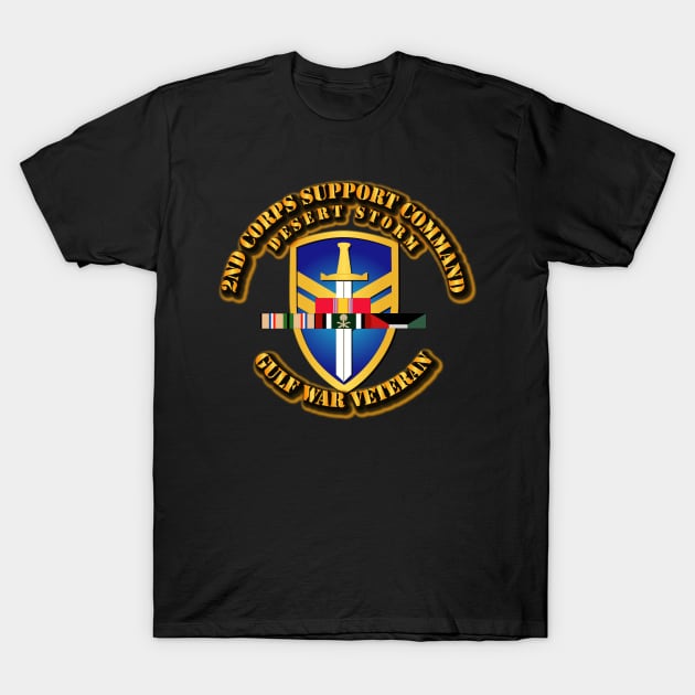 2nd Corps Support Command w DS SVC Ribbons T-Shirt by twix123844